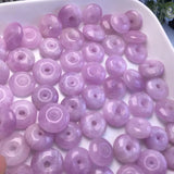 Natural Kunzite Donut Stone for Jewelry Making