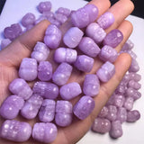 Natural Stone Kunzite Pixiu Mythical Animal Figurine Gift