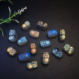 Labradorite Gray Moonstone Pixiu Animal Figurine Gift