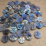 Labradorite Rose Flower Jewelry Making Pendant Bracelet Crystal Gift
