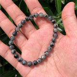 Natural Stone Larvikite Bracelet Moonstone Round Bead Crystal Healing