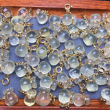 Natural Stone Lemon Citrine Wallet Money Bag Pendant Crystal Jewelry Gift
