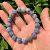 Fengbaowu Matte Sodalite Bracelet Crystal Reiki Healing Jewelry Gift