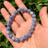 Fengbaowu Matte Sodalite Bracelet Crystal Reiki Healing Jewelry Gift