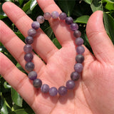 Natural Stone Matte Dream Amethyst Bracelet Crystal Jewelry