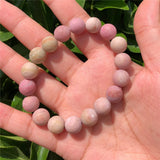 1 Pc Red Rhodonite Serpenggiante Matte Stone Bracelet Crystal Reiki Healing