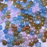 1 Pc Natural Morganite Star DIY Earring Pendant Crystal Reiki Healing Gift