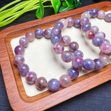 Fengbaowu Plum Blossom Tourmaline Bracelet Natural Crystal Reiki Healing Jewelry
