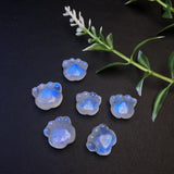 Rainbow Moonstone Cat Paw Pendant Crystal Reiki Healing Jewelry