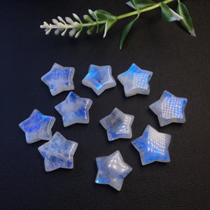 Natural Stone Rainbow Moonstone Star Jewelry Making For Pendant Bracelet Earring