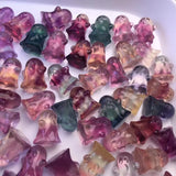 Rainbow Fluorite Ghost Pendant Crystal Animal Figurine Halloween Gift