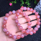 Red Yanyuan Agate Bracelet Round Beads Crystal Healing Jewelry Gift