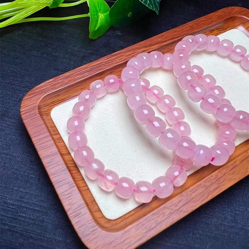 Rose Quartz Bracelet Old Style Beads Reiki Healing Jewelry Gift