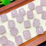 Natural Stone Rose Quartz Cube Bead for Jewelry Making