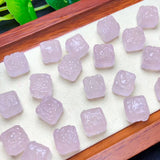 Natural Stone Rose Quartz Cube Bead for Jewelry Making