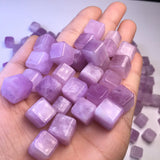 Fengbaowu Natural Kunzite Cube Jewelry Making For Women
