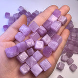 Fengbaowu Natural Kunzite Cube Jewelry Making For Women