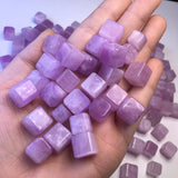 Fengbaowu Natural Kunzite Cube Jewelry Making For Women