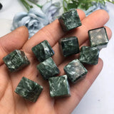Natural Seraphinite Small Cube for Jewelry Making - Crystal Gift for Women