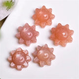 Natural Sunstone Peach Moonstone Earring Pendant Ring Set