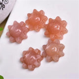 Natural Sunstone Peach Moonstone Earring Pendant Ring Set