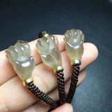 Sunstone Fox Bracelet 925 Silver Bead Jewelry Gift