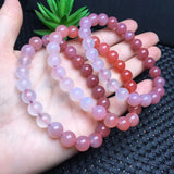 Fengbaowu Yanyuan Agate Bracelet Round Beads Crystal Jewelry Gift