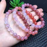 Fengbaowu Yanyuan Agate Bracelet Round Beads Crystal Jewelry Gift