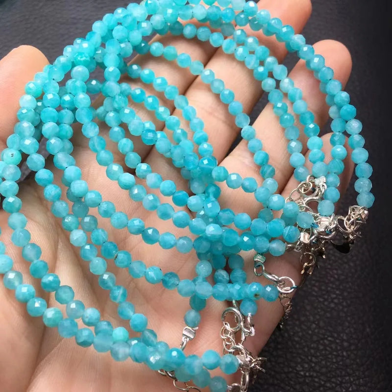 Natural Tianhe Aamazonite Chain Bracelet 925 Silver Jewelry