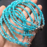 Natural Tianhe Aamazonite Chain Bracelet 925 Silver Jewelry