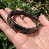 Natural Tiger Eye Bracelet Faceted Bead Bangle Crystal Healing Stone
