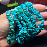 Natural Turquoise Gravel Chips Bracelet Reiki Healing Stone Jewelry
