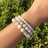 Natural Crazy Agate Bracelet Round Beads Crystal Healing Stone Jewelry