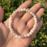 Natural Crazy Agate Bracelet Round Beads Crystal Healing Stone Jewelry