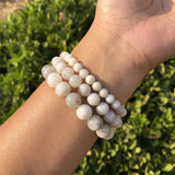 Natural Crazy Agate Bracelet Round Beads Crystal Healing Stone Jewelry