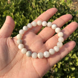 Natural Crazy Agate Bracelet Round Beads Crystal Healing Stone Jewelry