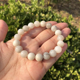 Natural Crazy Agate Bracelet Round Beads Crystal Healing Stone Jewelry