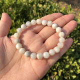 Natural Crazy Agate Bracelet Round Beads Crystal Healing Stone Jewelry