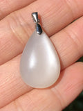 Moonstone Water Drop Pendant 925 Sterling Silver Reiki Healing Stone Jewelry