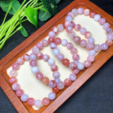 Natural Yanyuan Agate Bracelet Round Beads Crystal Healing Stone