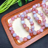 Natural Yanyuan Agate Bracelet Round Beads Crystal Healing Stone
