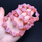 Natural Yanyuan Agate Flower Bracelet Crystal Reiki Healing Stone Jewelry