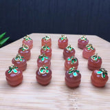 1 Pc Natural Yanyuan Agate Peach Pendant for Bracelet DIY