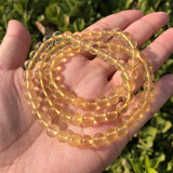 Yellow Fluorite Bracelet Round Beads Quartz Stone Jewelry