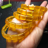 Yellow Fluorite Square Bracelet Bangle Crystal Reiki Healing Stone Jewelry