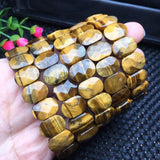 Natural Yellow Tiger Eye Bracelet Bangle Crystal Healing Stone Jewelry Gift