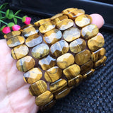 Natural Yellow Tiger Eye Bracelet Bangle Crystal Healing Stone Jewelry Gift