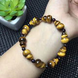 Natural Yellow Tiger Eye Bracelet Gourd Bead Crystal Jewelry Gift