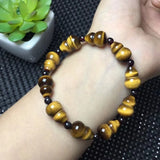 Natural Yellow Tiger Eye Bracelet Gourd Bead Crystal Jewelry Gift