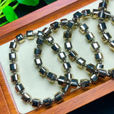 Pyrite Chalcopyrite Cube Bracelet Reiki Healing Stone Jewelry